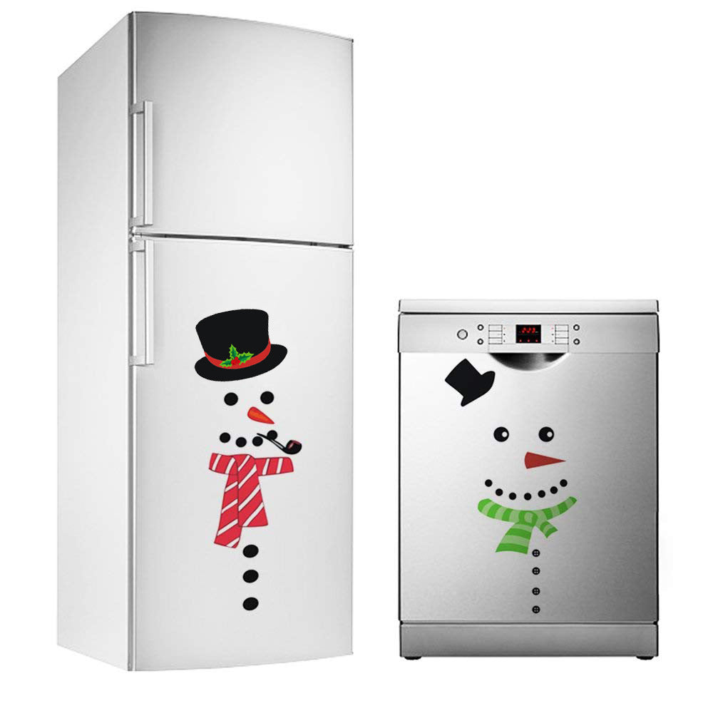Snowman refrigerator sticker