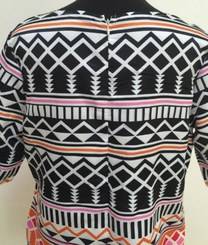 Diamond print fashion large size women's clothing