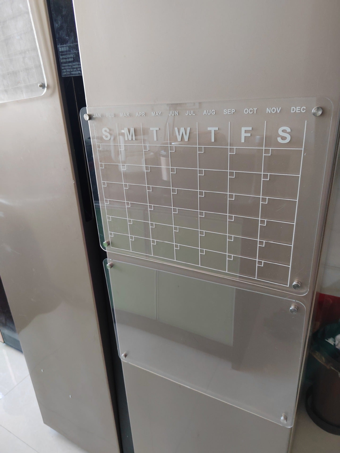 Transparent Plexiglass Cut Refrigerator Sticker