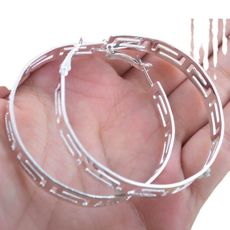 Fashion Trendy Earrings Silver Accessories