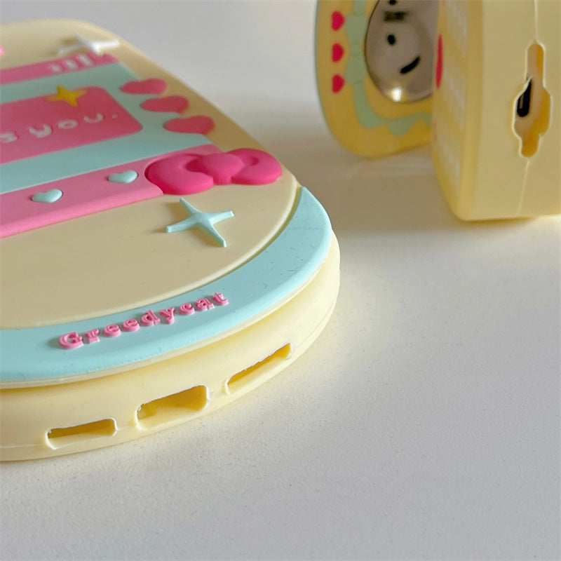 Custard English Flip Wireless Bluetooth Earbuds Case