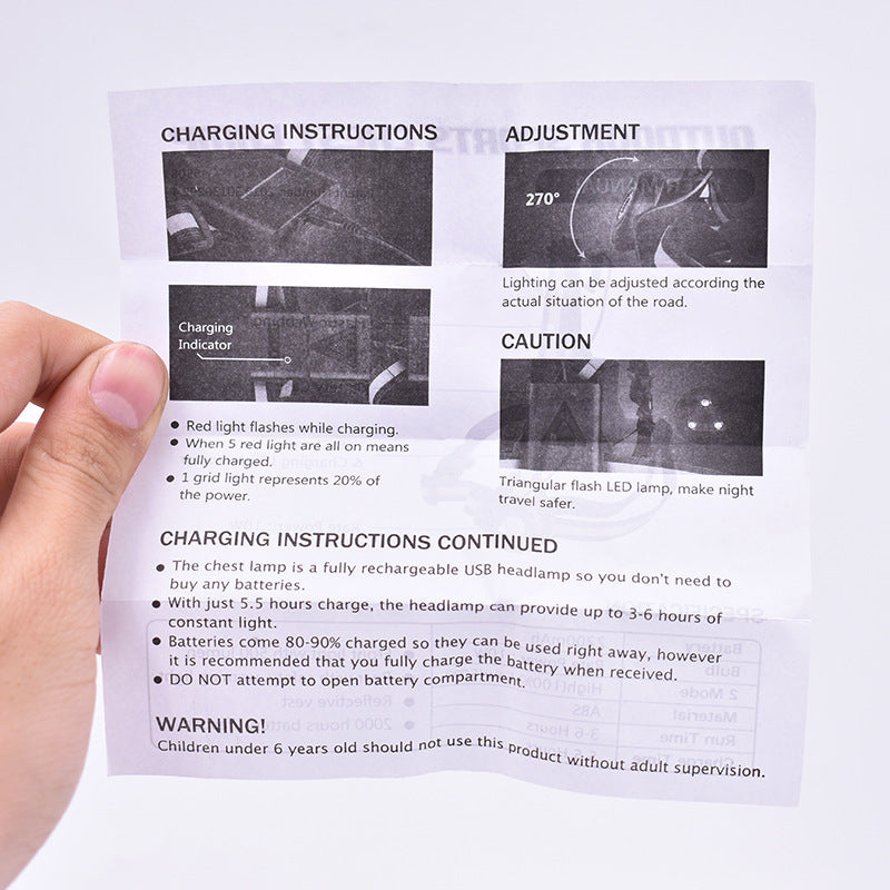 LED Safety Warning Light - USB Rechargeable & Bright