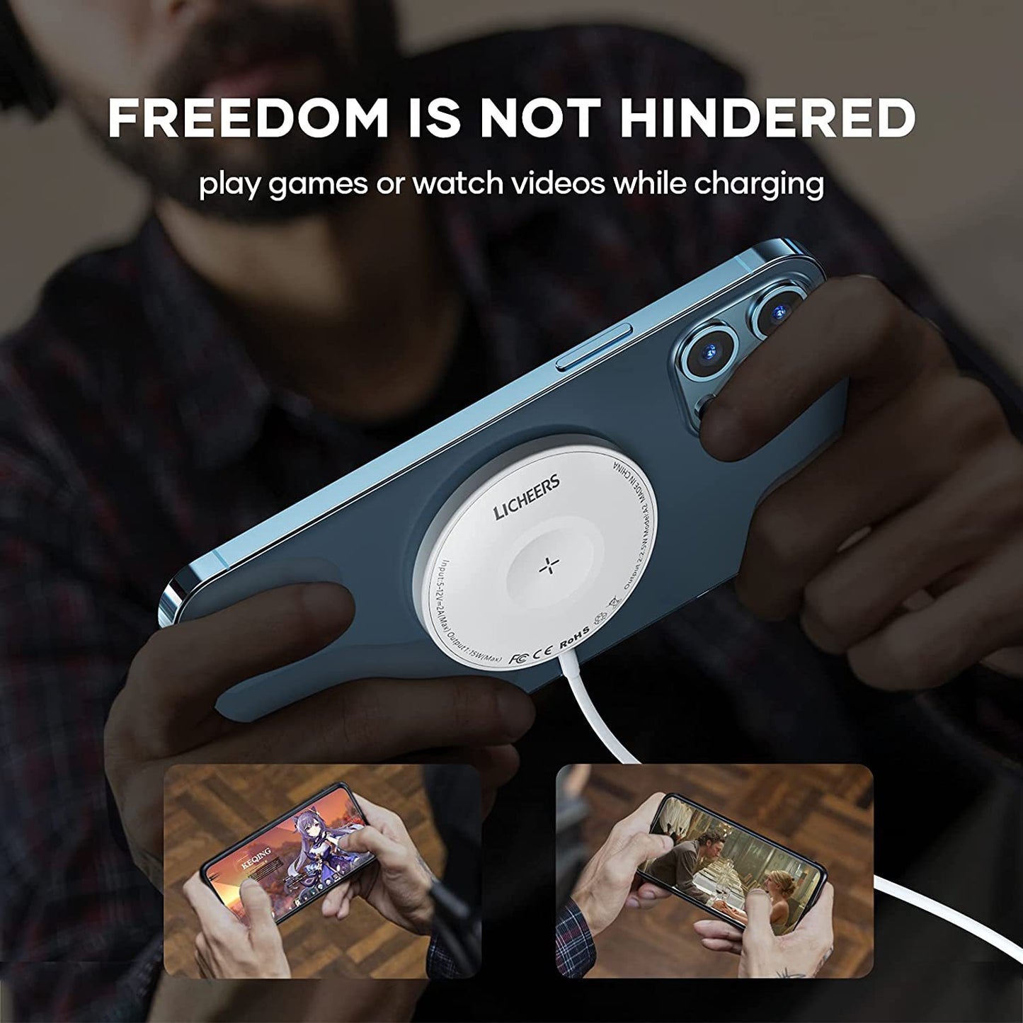 Watch Earphone Wireless Charger Magnetic Three In One