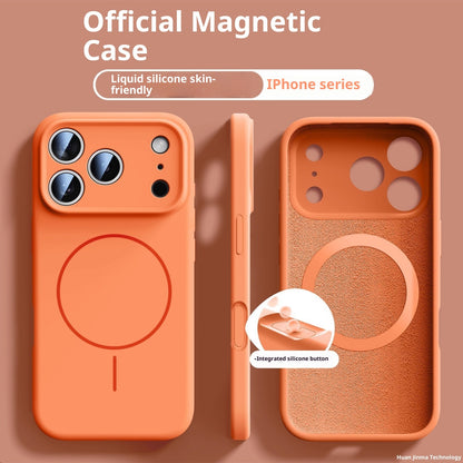 Applicable To 17 Fine Circle Magnetic Phone Case Liquid Silicone