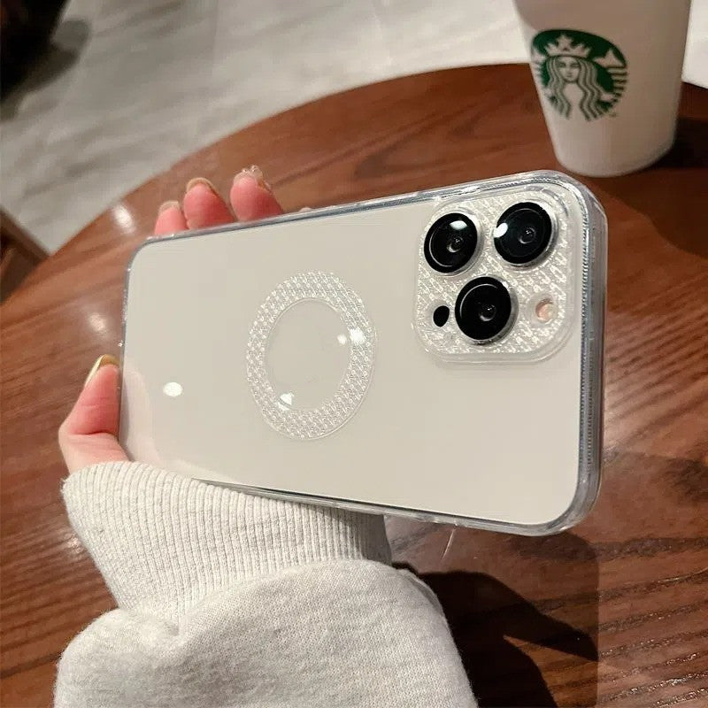 Rhinestone Exposed Label Drop-proof Simple I Protective Cover Phone Case