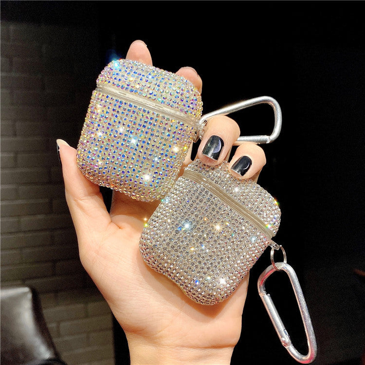 Luxury Rhinestone  Headphone Cover Generation Wireless Bluetooth Silicone Case Thousand Drill Tide