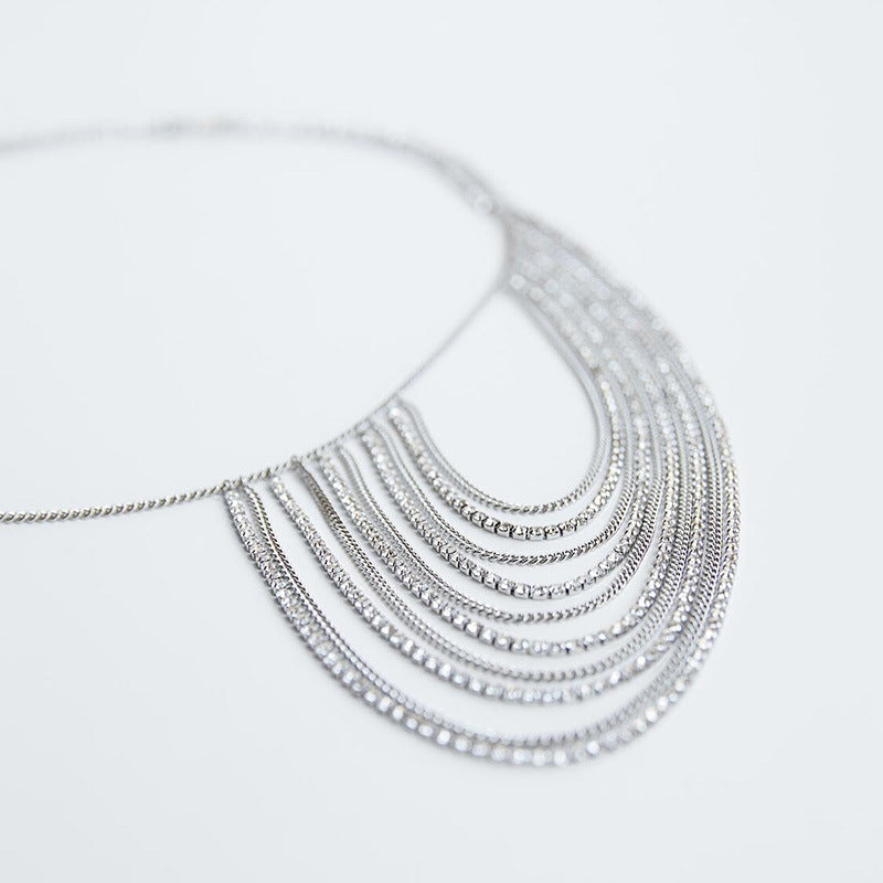 Fashionable Geometric Crystal Inlaid Personalized Pendant Jewelry