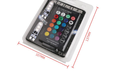 Excellent pies T10 width lamp silica gel 5050-6SMD car LED colorful RGB lights flashing license plate lamp