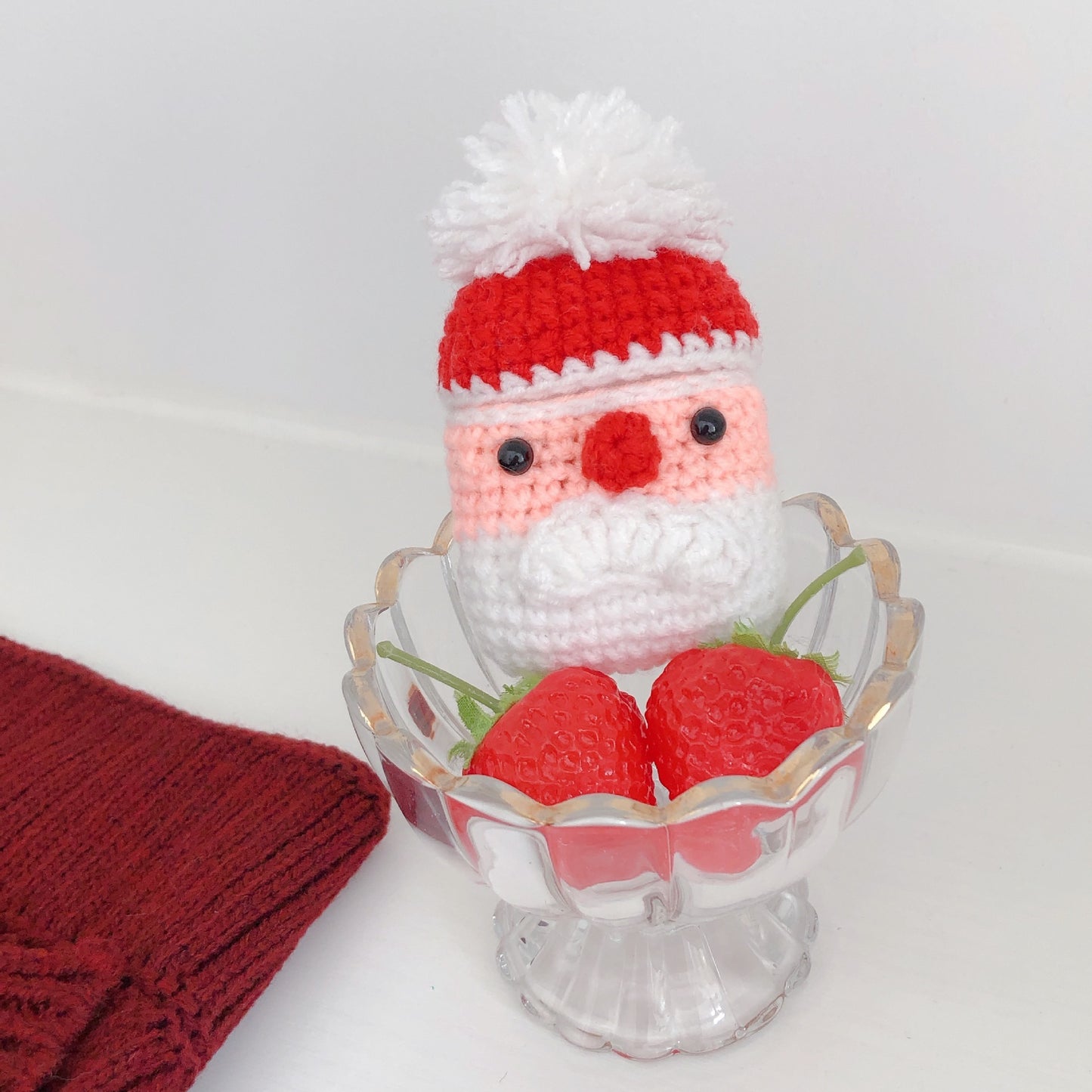 Compatible with Apple, Plush Knitted Santa Claus Earphone Case  Soft Wireless Bluetooth Headphone Cover