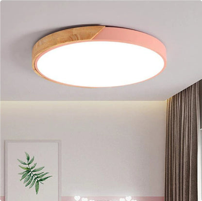 Led Ceiling Light Macaron Round Bedroom Light