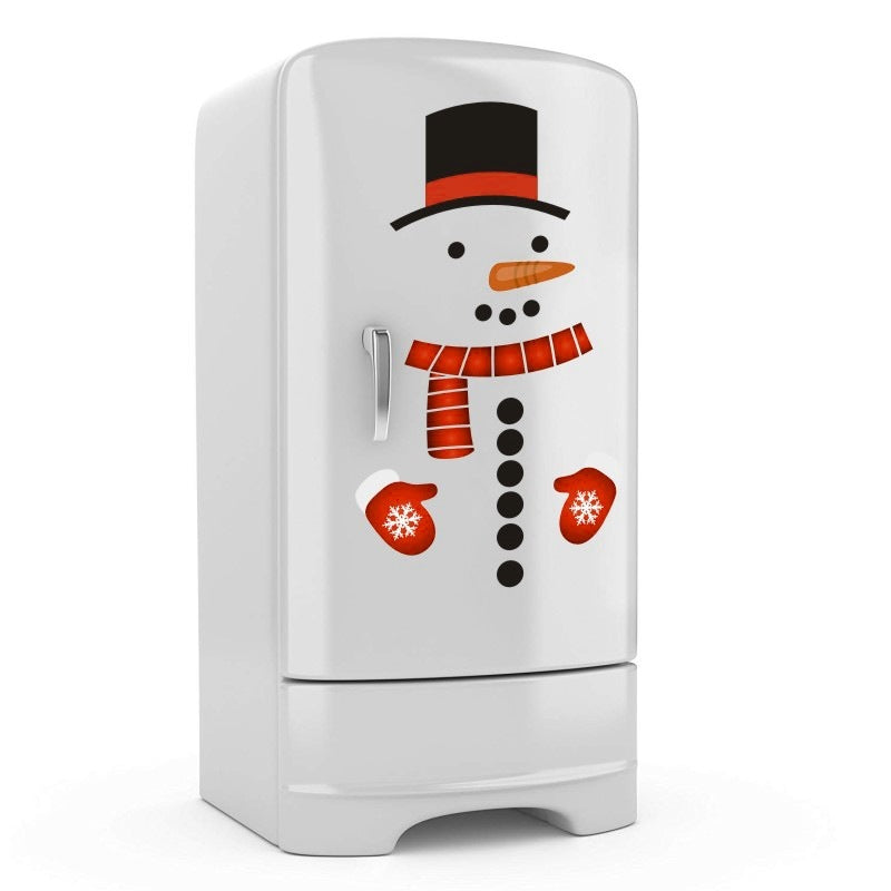 Snowman refrigerator sticker