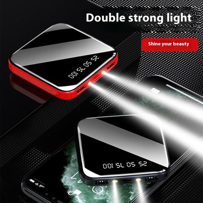Mirror Mini Power Bank 20000 MA Small And Large Capacity Mobile Power Supply