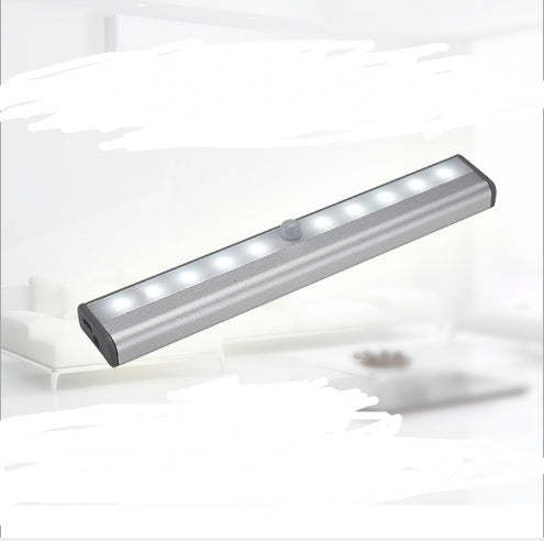 LED sensor light body with infrared sensor, ideal for cabinets and various indoor settings.