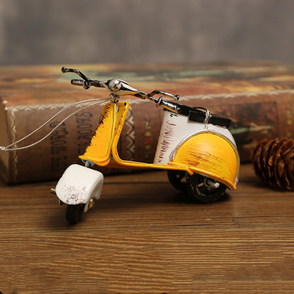Wrought Iron Mini Electric Motorcycle Ornaments
