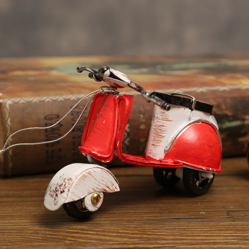 Wrought Iron Mini Electric Motorcycle Ornaments