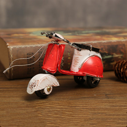 Wrought Iron Mini Electric Motorcycle Ornaments