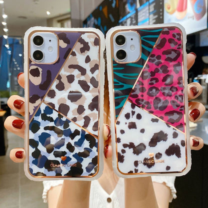 Love leopard print small waist protective cover phone case for iPhone 11 and other models in stylish designs.
