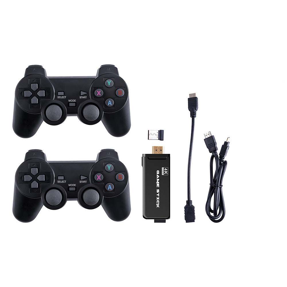 15000 games portable console with two wireless controllers and HDMI adapter cable set