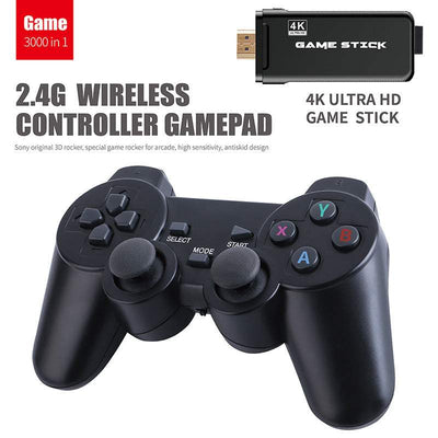 Wireless 2.4G controller gamepad with 4K ultra HD game stick for portable console gaming