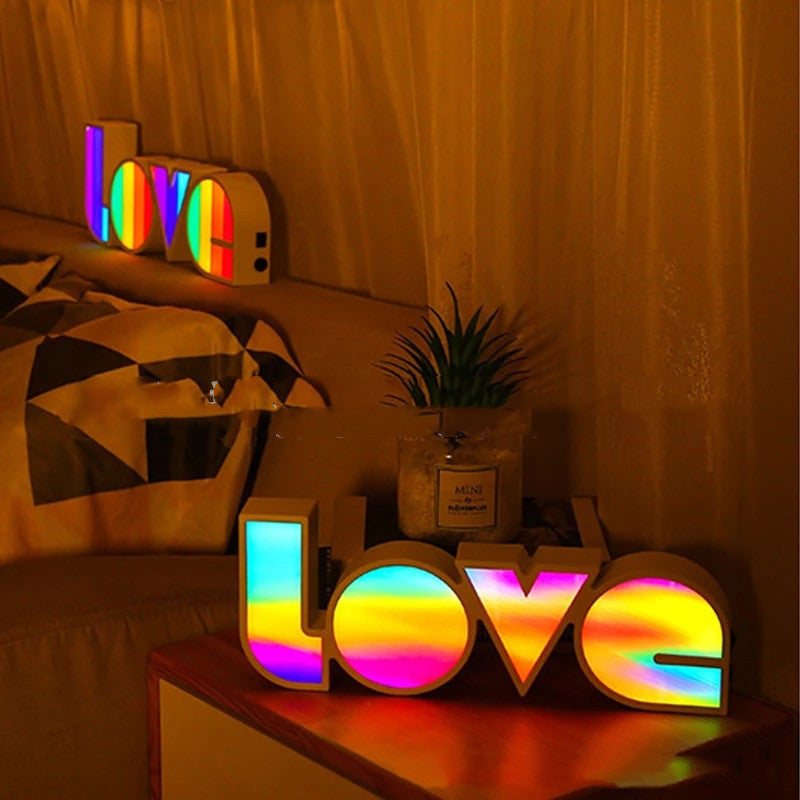 LOVE Colorful LED Letter Light Night Light