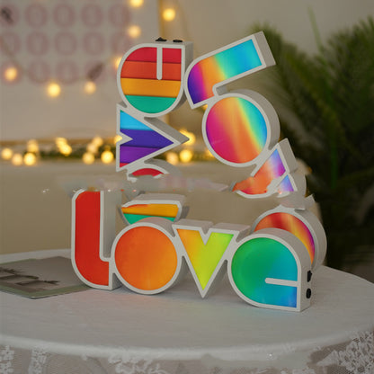LOVE Colorful LED Letter Light Night Light