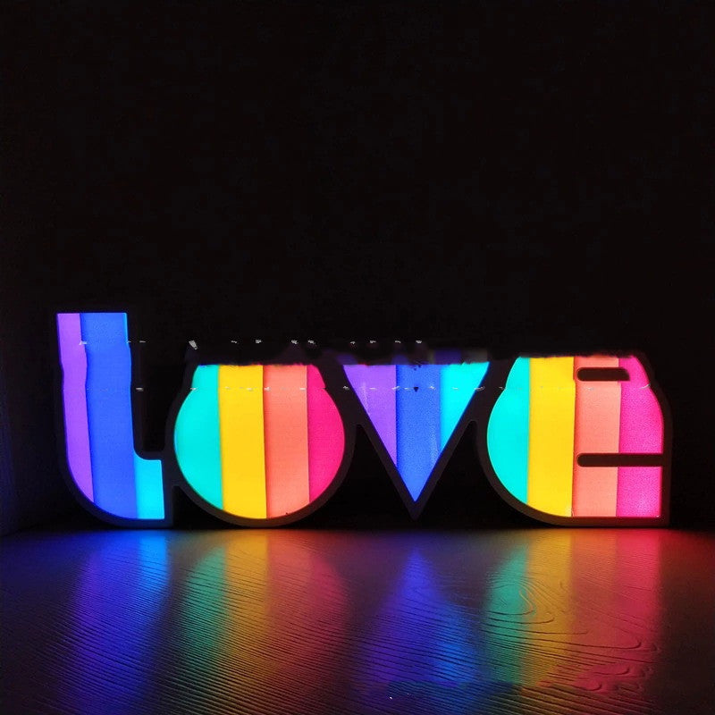 LOVE Colorful LED Letter Light Night Light