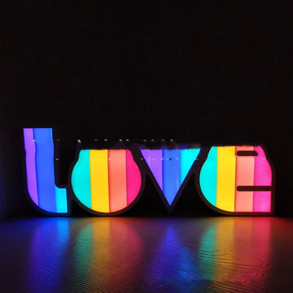 LOVE Colorful LED Letter Light Night Light