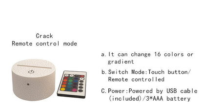 World Tank 3D Light Colorful Touch LED Visual light