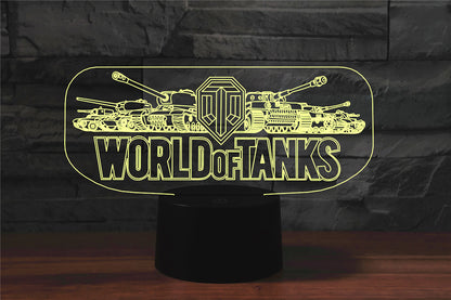 World Tank 3D Light Colorful Touch LED Visual light