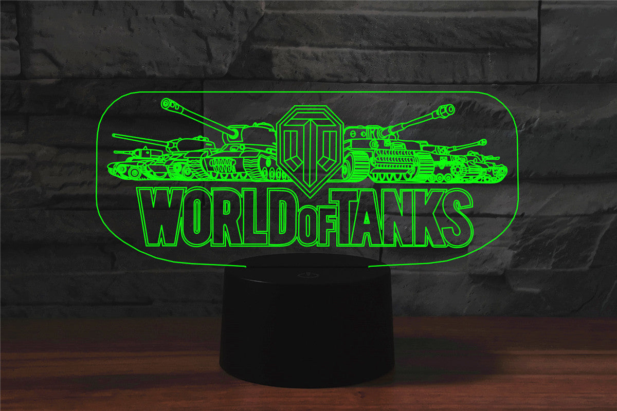 World Tank 3D Light Colorful Touch LED Visual light