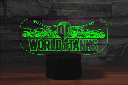 World Tank 3D Light Colorful Touch LED Visual light