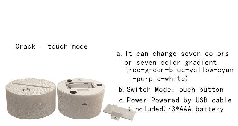 World Tank 3D Light Colorful Touch LED Visual light