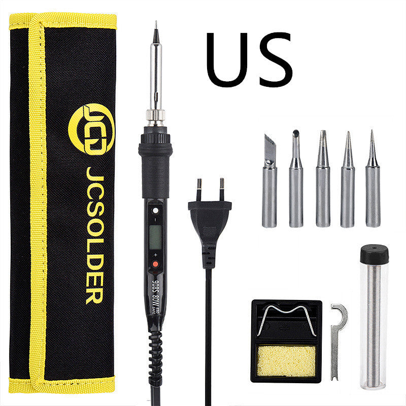 Gold Porcelain Electric Soldering Iron Set