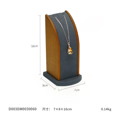 Jewelry Display Stand Factory Direct Necklace Pendant Curved Solid Wooden Jewelry