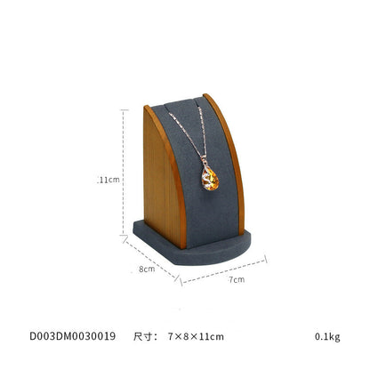 Jewelry Display Stand Factory Direct Necklace Pendant Curved Solid Wooden Jewelry