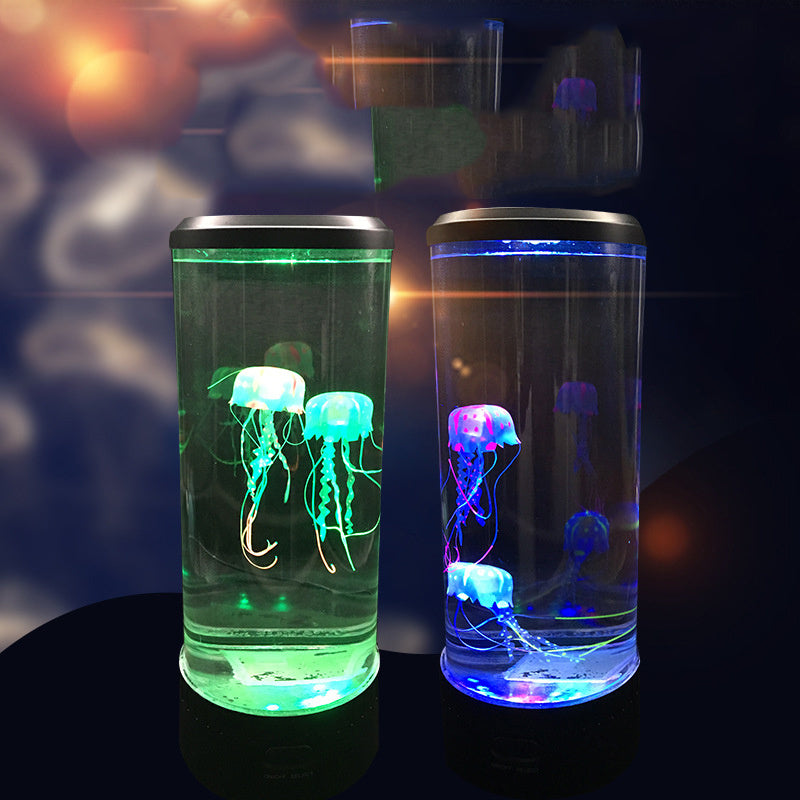 Jellyfish Light LED Light featuring unique acrylic design with glowing jellyfish in green and blue.