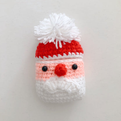 Compatible with Apple, Plush Knitted Santa Claus Earphone Case  Soft Wireless Bluetooth Headphone Cover