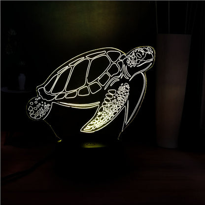 3d LED Turtle Night Light