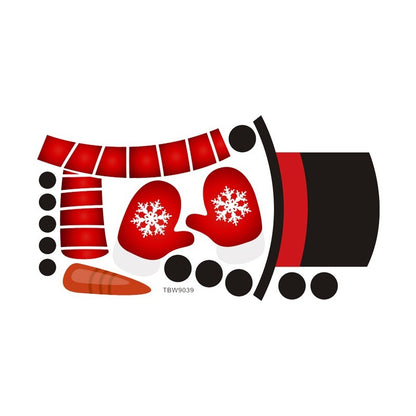 Snowman refrigerator sticker