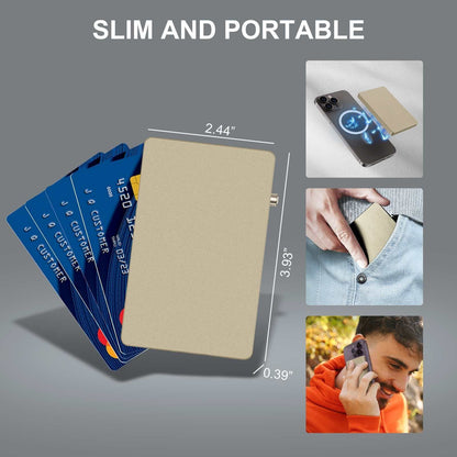 All-Aluminum Pop Up Slide RFID slim metal card wallet for men, compact and portable design with quick access and RFID blocking protection