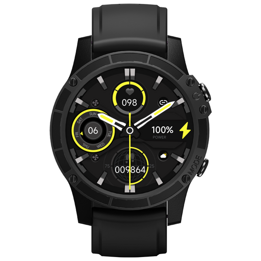 Android smart watch with Bluetooth calling, fitness tracking, heart rate and SpO₂ monitor, 1.45" display, and multi-sport modes