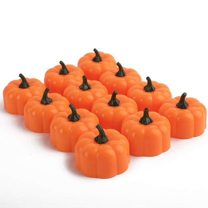 LED Pumpkin Light Christmas Day Decoration - 12 Pack