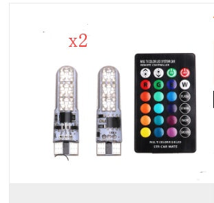 Excellent pies T10 width lamp silica gel 5050-6SMD car LED colorful RGB lights flashing license plate lamp
