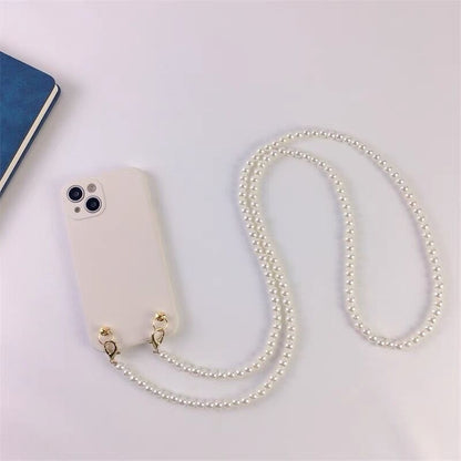 Crossbody Pearl Chain Phone Case I Protective Case