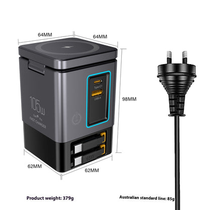 105W Multifunctional Magnetic Wireless Gallium Nitride Charger