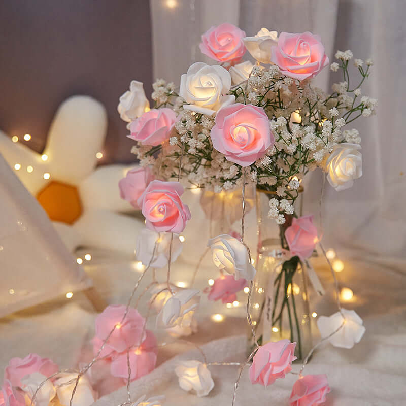 LED Rose Small Colored Lights Indoor - Perfect Holiday Decor
