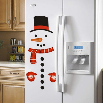 Snowman refrigerator sticker
