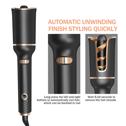 Black Automatic Spiral Electric Curling Iron