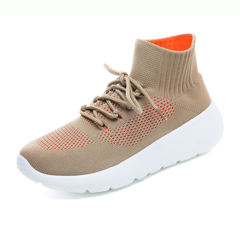 Flyknit Men's Shoes Lightweight Breathable Mesh Casual Sneaker