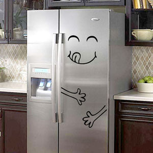 English Refrigerator Smiley Wall Sticker